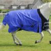 waterproof rug, rhinegold elite storm rug with waterproof stretch chest panel neck cover, horse clothing, horse rugs, comfort, sapphire blue,